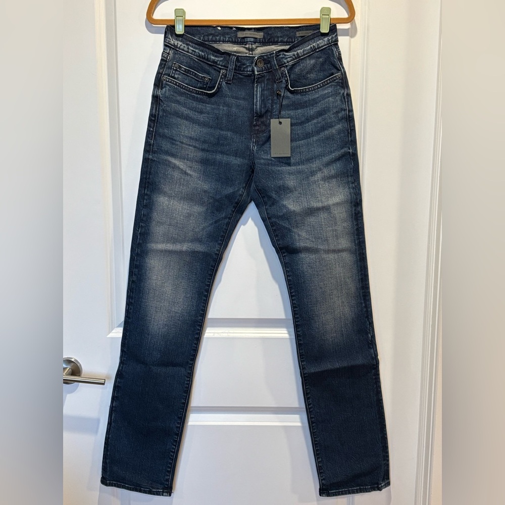 NWT John Varvatos Jeans 28 Straight Fit Indigo Blue J701 Regular Fit Men's Denim